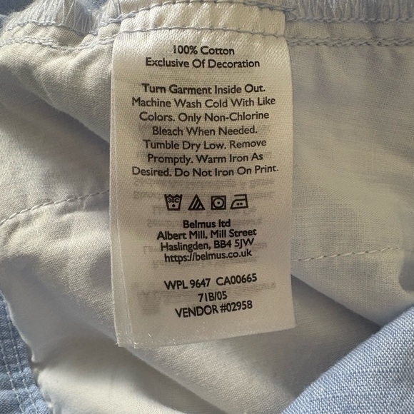 Eddie Bauer Classic Light Blue Flat Front Shorts Lightweight Cotton, size: 40 - Picture 9 of 9